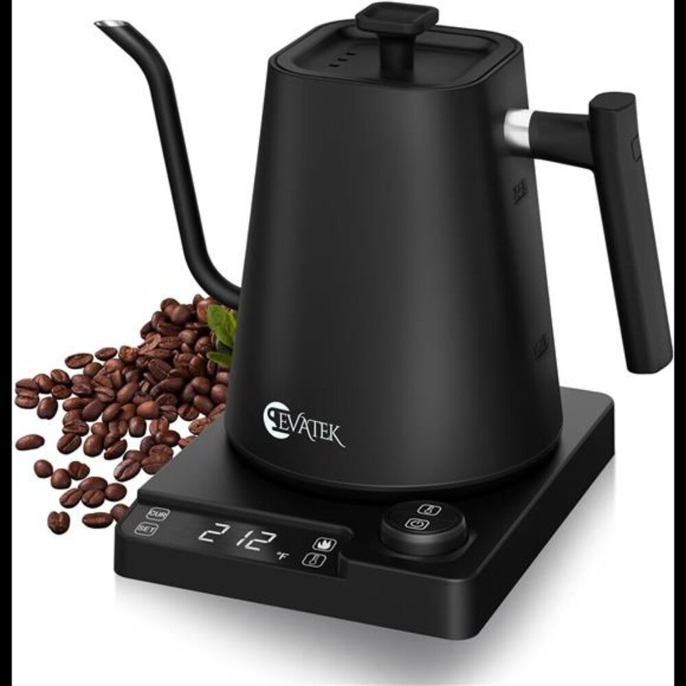 Gooseneck Electric Kettle Temperature Control, 1L Electric Tea Kettle